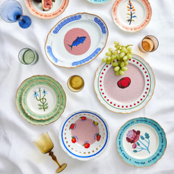 Тарелка обеденная Bitossi Home Botanica Blue (26.5 см)