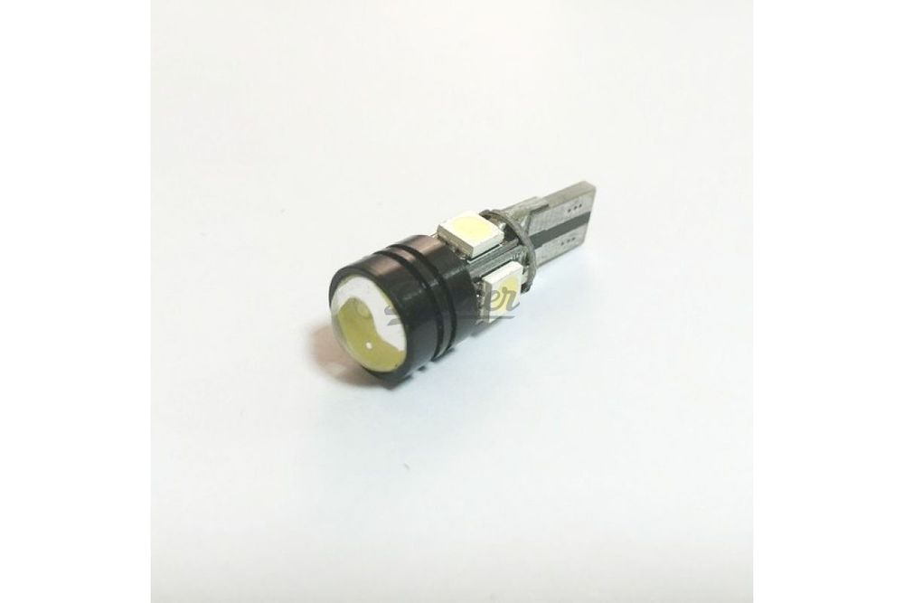 Светодиод T10-4SMD + 1HP-5050 Canbus 12V линза, (шт.)