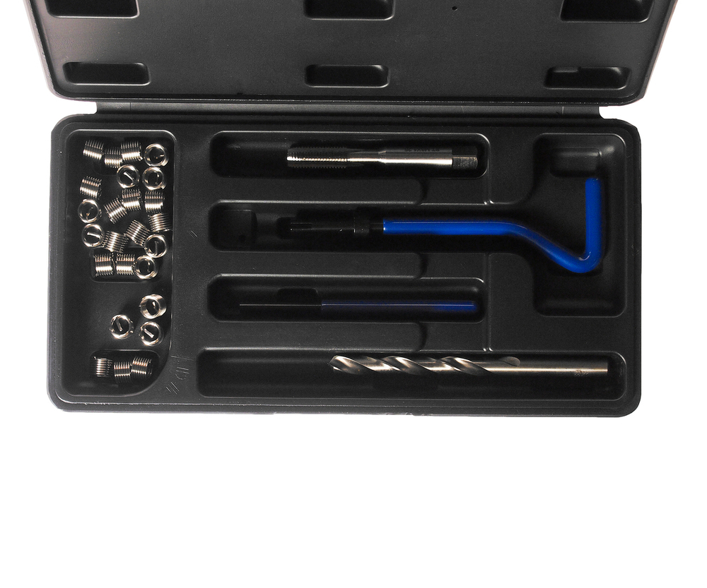 Набор инструментов и вставок для восстановления резьбы М8х1.25мм L=10.8мм 24 предмета JTC