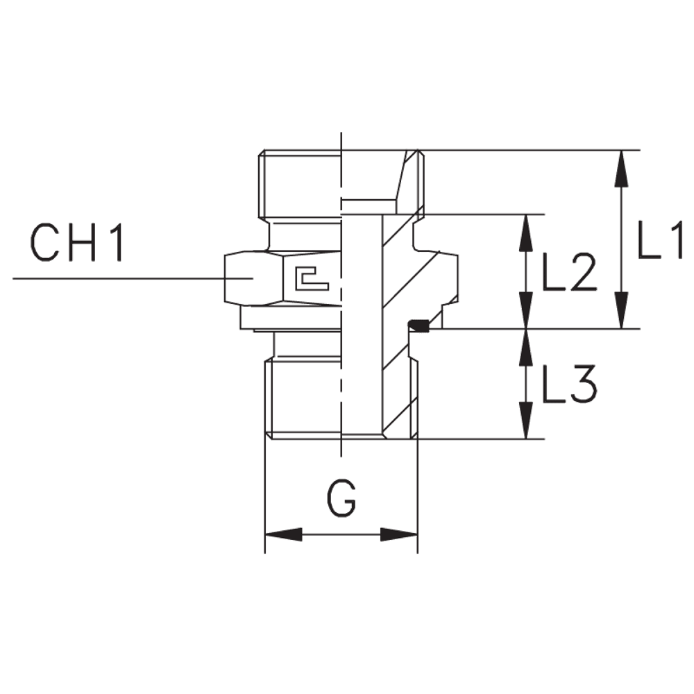 Штуцер FE DL15 BSP 3/8 (корпус, нерж.)