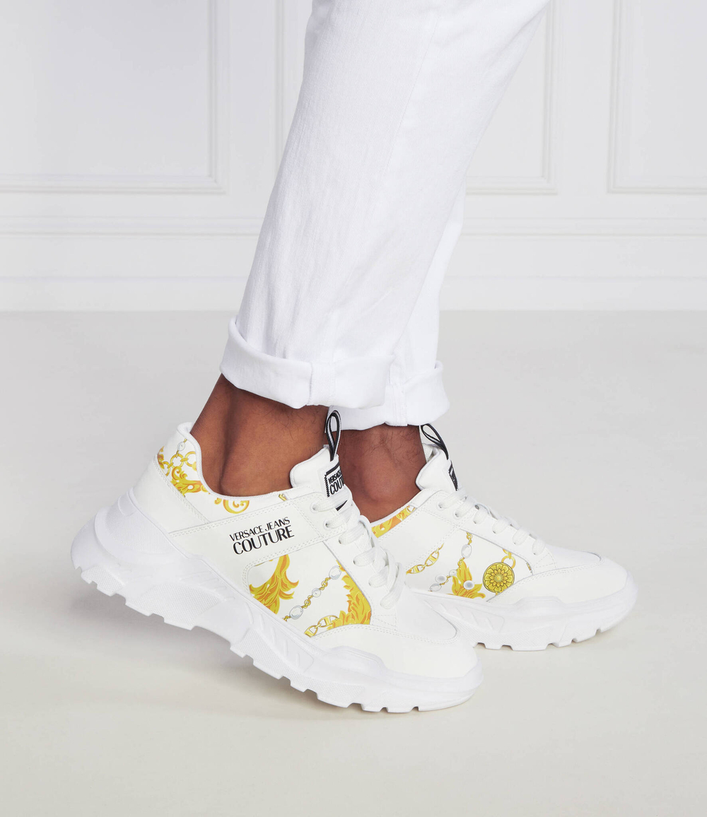 Кожаные кроссовки Versace Jeans Couture - белый(75YA3SC2ZP324)