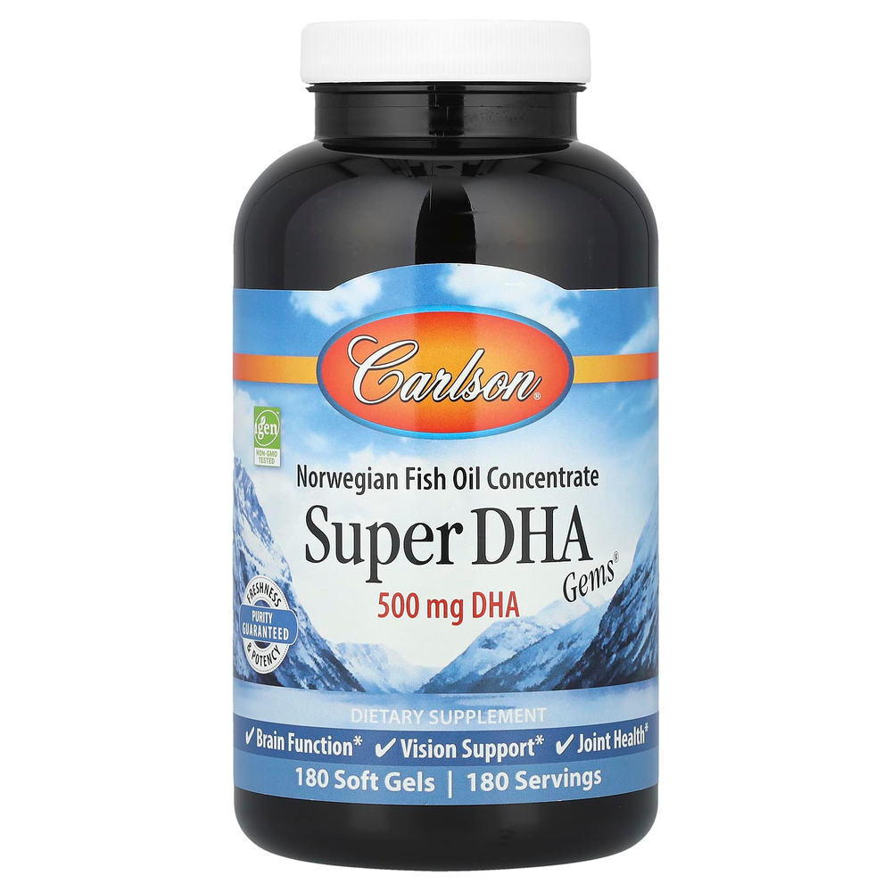 Carlson, Super DHA Gems®, 180 мягких таблеток