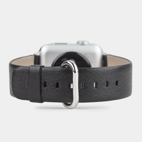 Ремешок для Apple Watch 44/45/46 mm из кожи теленка, черного цвета