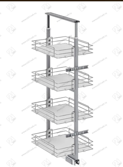 S-1506-C Шкаф-колонна в базу 550 мм, Starax, 2-х ярусная, (480х510х600-800 мм)
