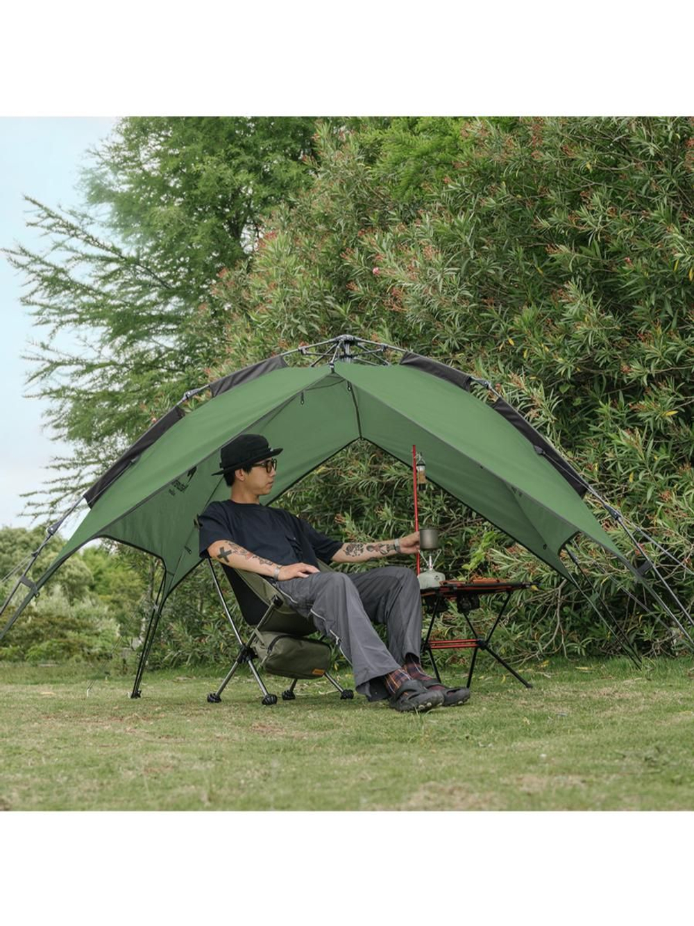 Палатка Naturehike автоматическая NH21ZP008, трехместная, зеленая, 6976023922336