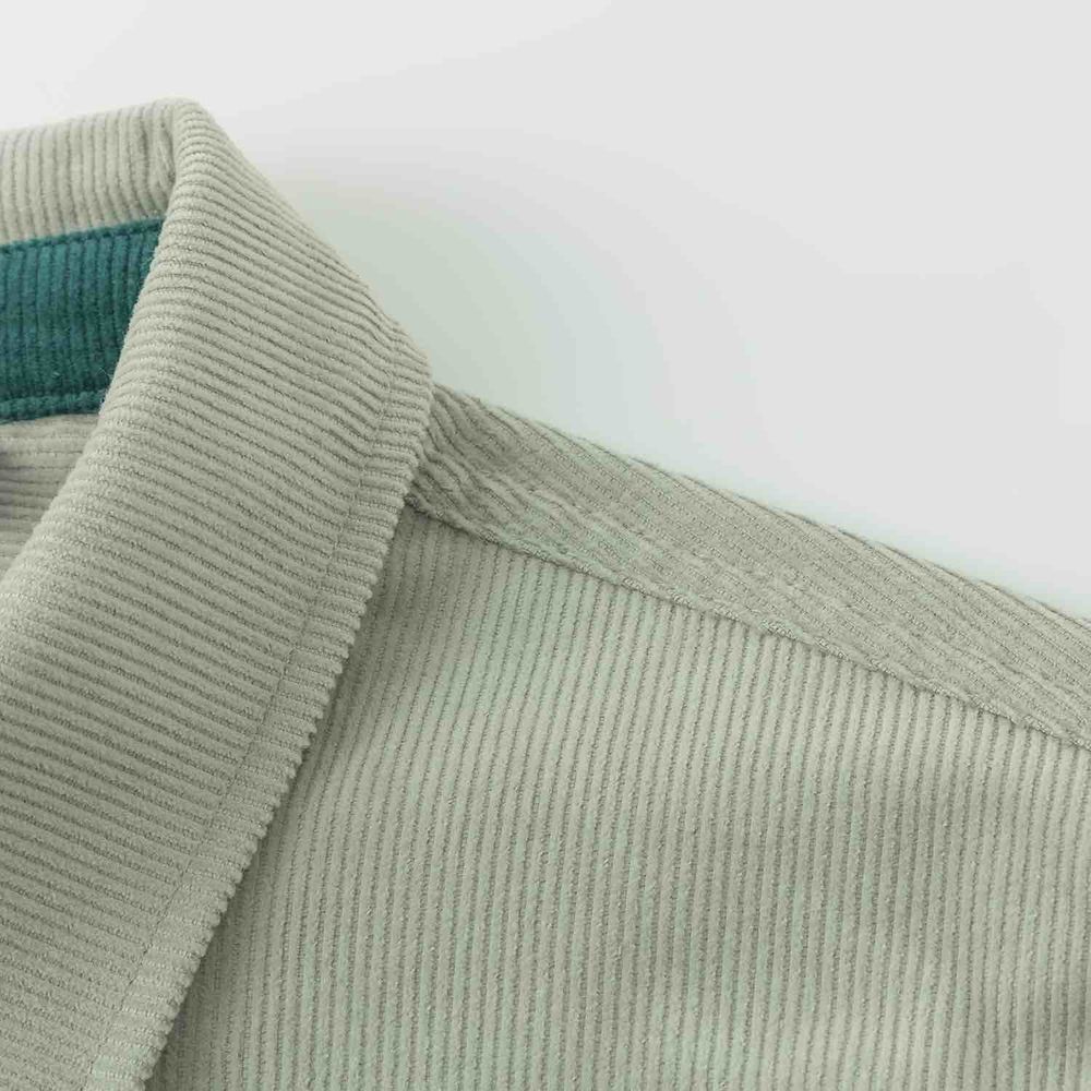 Рубашка Ymkashix Velvet Button темно-песочный / изумрудный