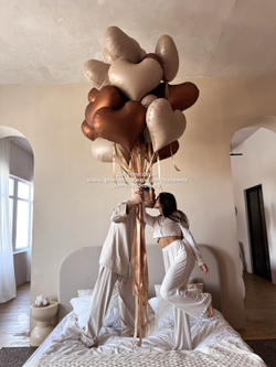 Набор сердец латте и шоколад