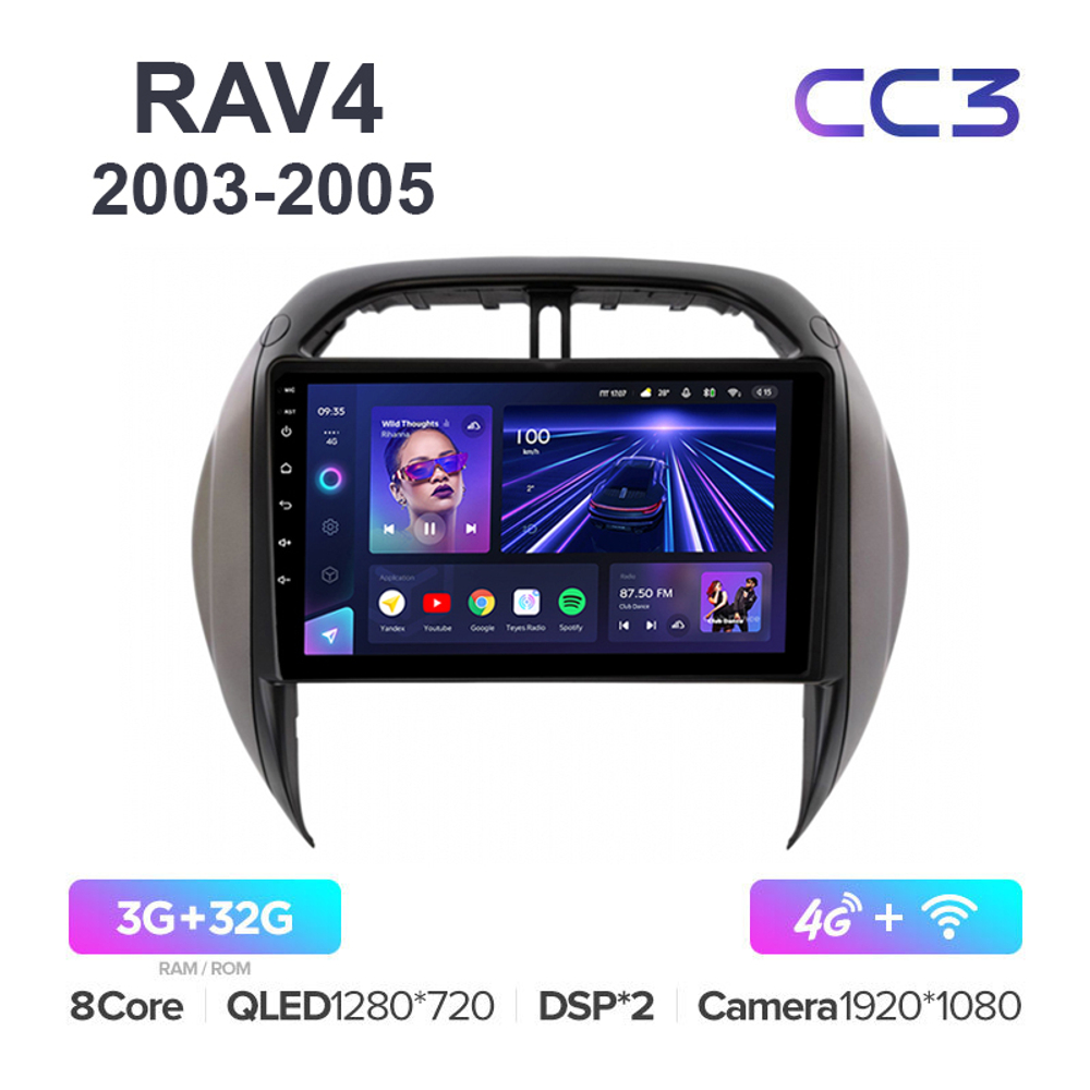 Teyes CC3 9"для Toyota RAV4 2003-2005