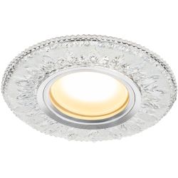 Светильник встраиваемый cо светодиодной подсветкой ЭРА DK LD9 SL/WH под лампу MR16 GU5.3 прозрачный | Встраиваемые LED светильники