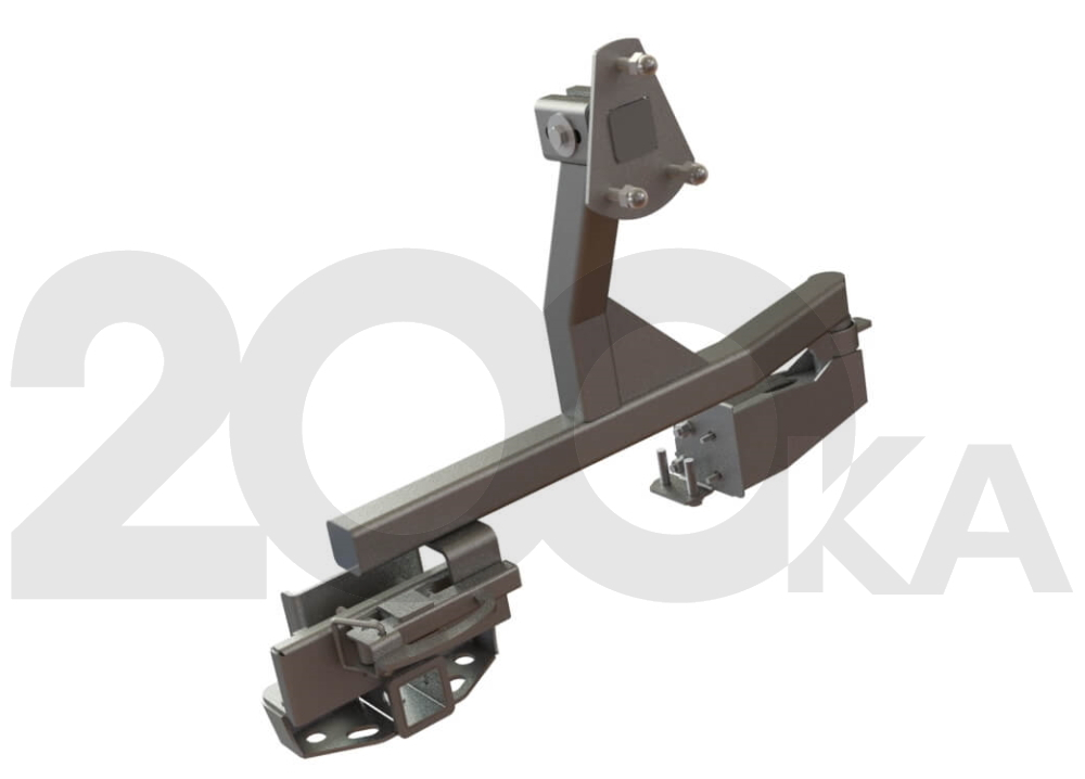 Калитка в штатный бампер Toyota Land Cruiser 200 2007-2014 с квадратом под фаркоп.