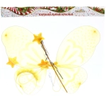 Карнавальный набор (крылья, ободок, палочка) «Фея горошки» желтый