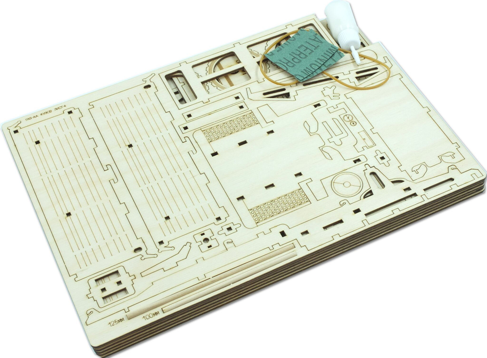 Конструктор из дерева "Армия России" Грузовик "Полуторка" Кузов