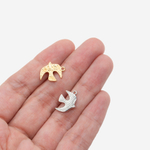 Подвеска "Стриж" 12,5*12мм, латунь, позолота