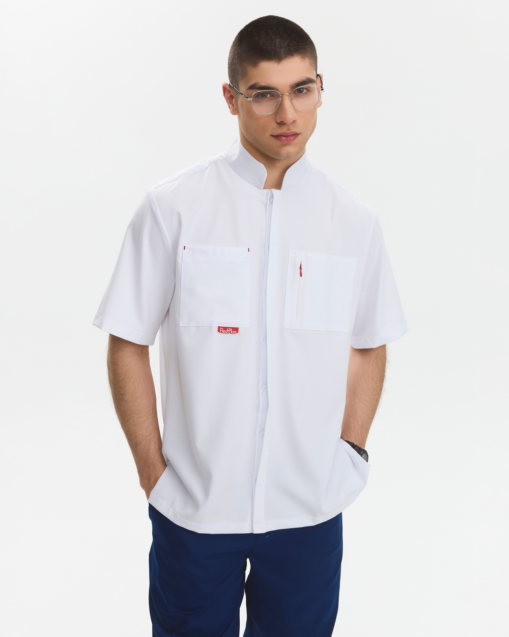 Топ медицинский унисекс Хэритаж, белый