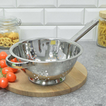 Дуршлаг 22см нерж с ручкой на ножке, 5119-22