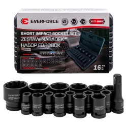 Набор головок ударных глубоких 16пр. 1/2"12pt EVERFORCE EF-4177-5MPB