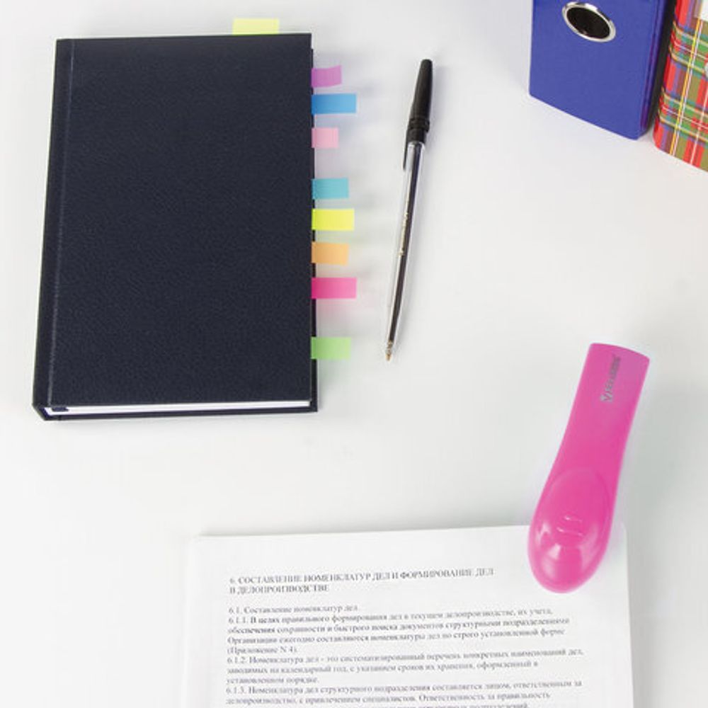 Степлер №24/6, 26/6 BRAUBERG "Original", до 25 листов, розовый, 227773