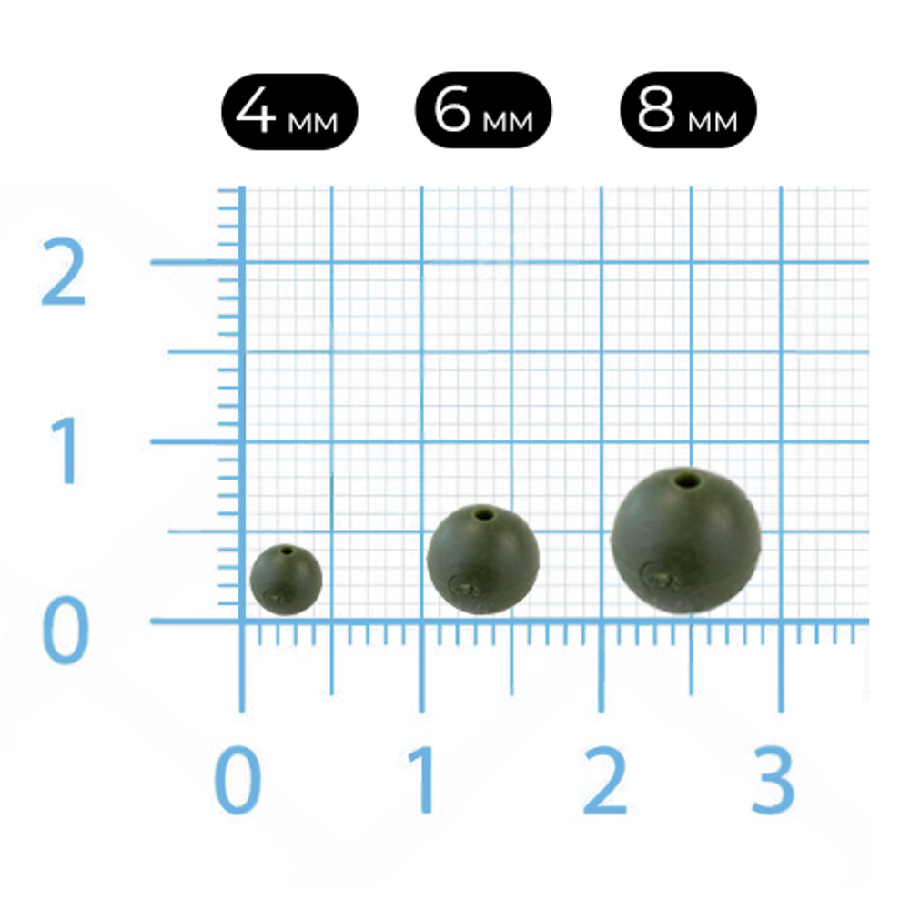 Бусина резиновая Fish Season (темно-болотная)