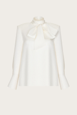 Блуза из шелка с бантом