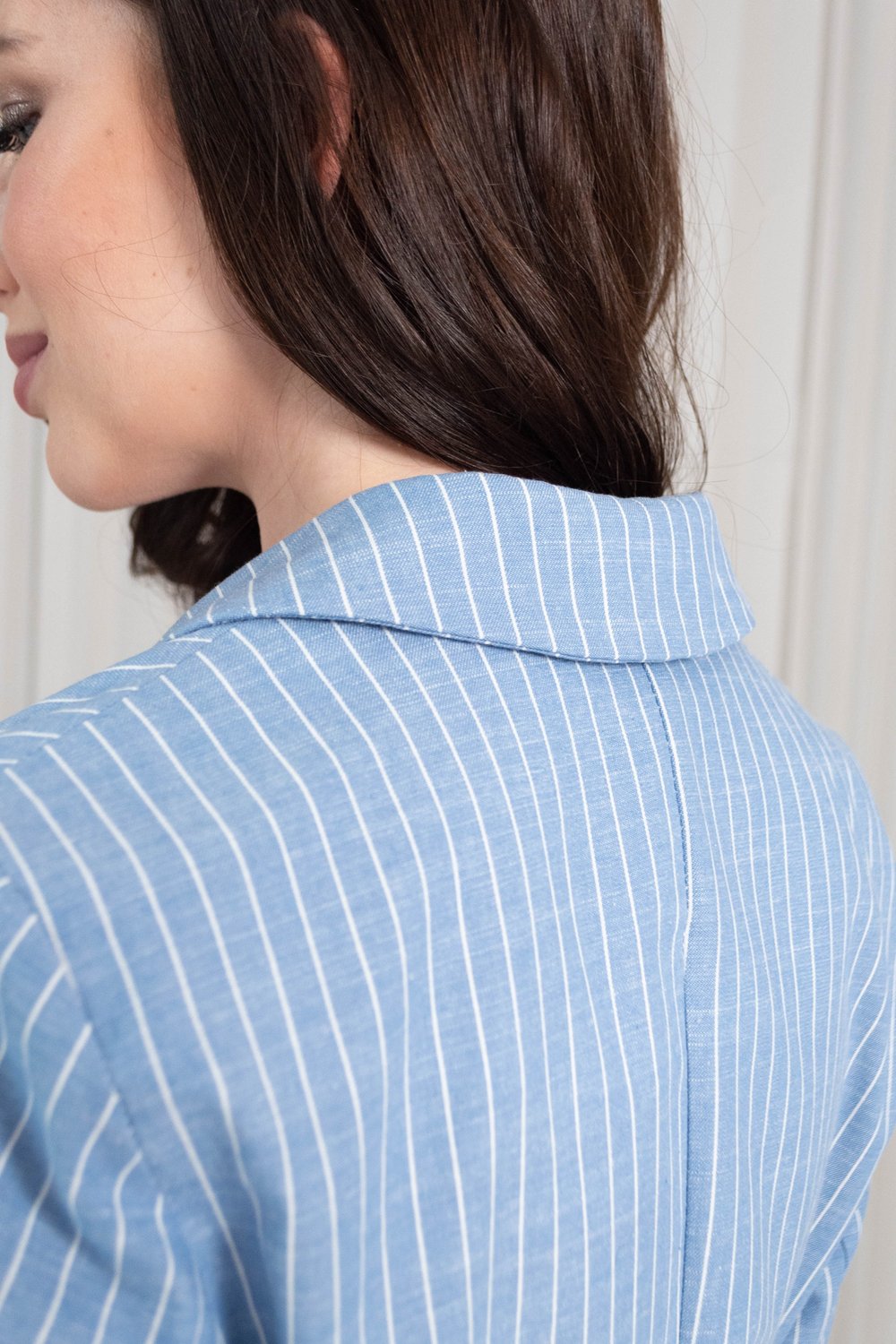 Жакет в полоску из хлопка