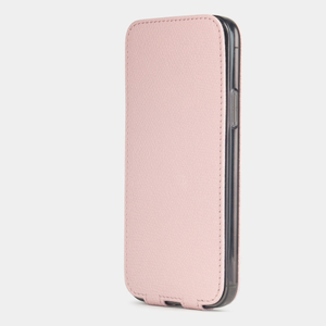 Чехол кожаный для iPhone 12 Pro Max розового цвета