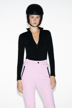 ZARA ВЕТРОЗАЩИТНЫЕ И ВОДОНЕПРОНИЦАЕМЫЕ БРЮКИ С ВЫСОКОЙ ПОСАДКОЙ, РОЗОВЫЙ