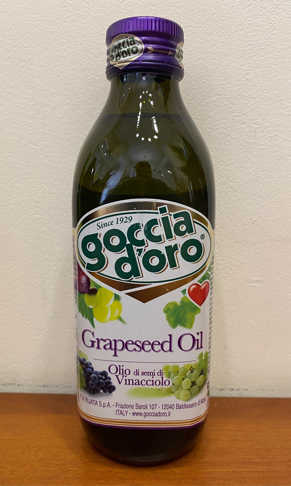 Виноградное масло Goccia D'oro 0,5л Италия