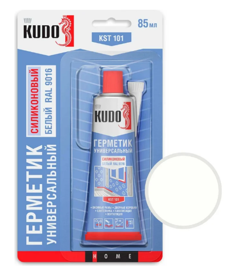Герметик KUDO KST-101 силик универсальный белый 85мл