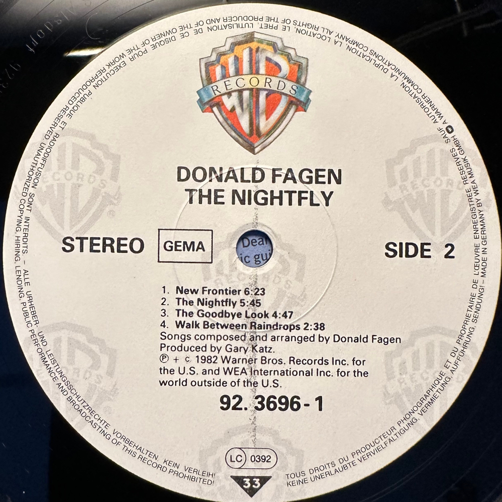 Donald Fagen - The Nightfly (Германия 1982г.)