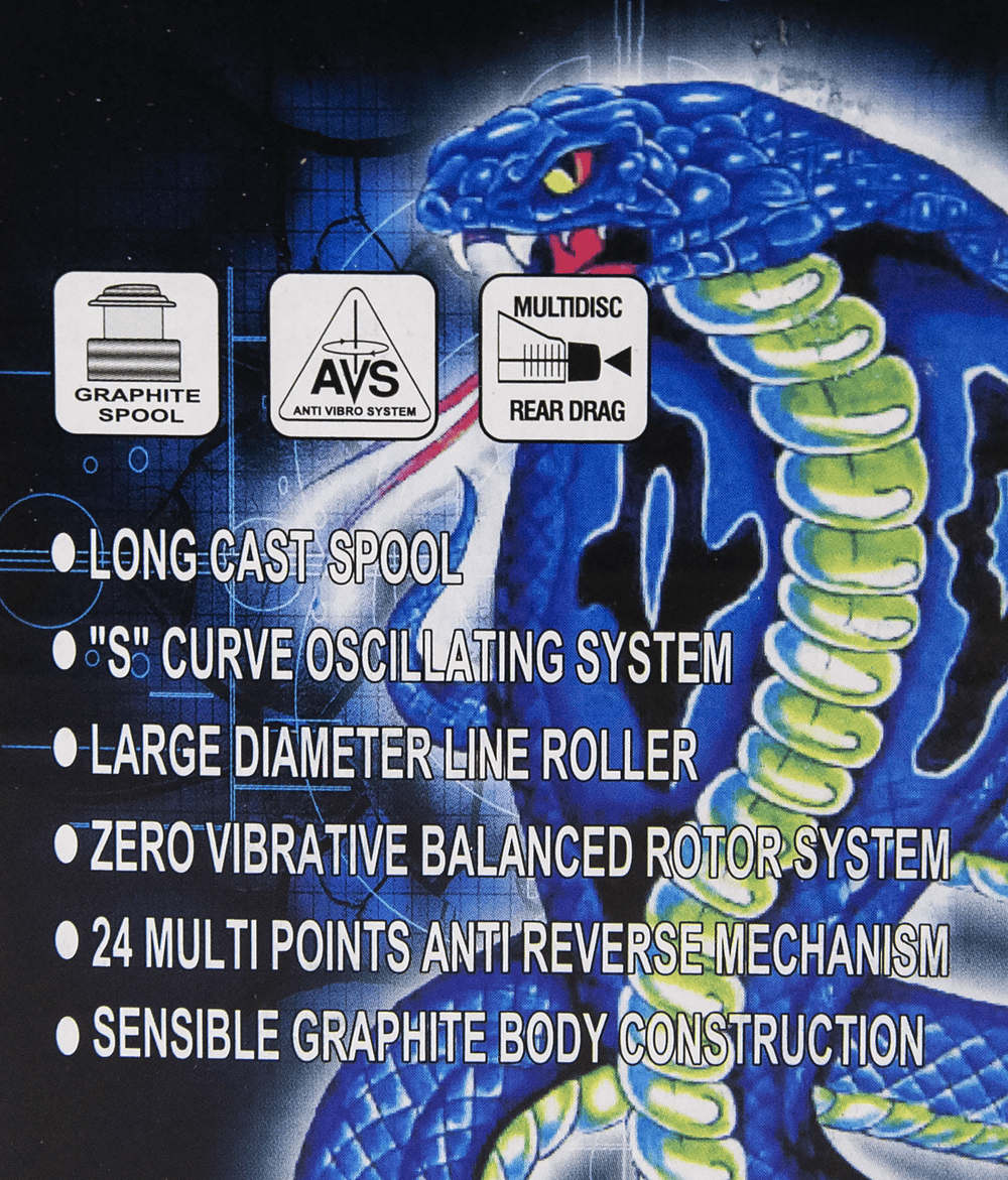 Катушка безынерционная Cobra CB340 (4000, 3BB, графит. шпуля)