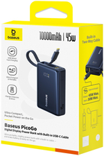 Внешний аккумулятор Baseus PicoGo 2C+U 45W 10000 мАч черный