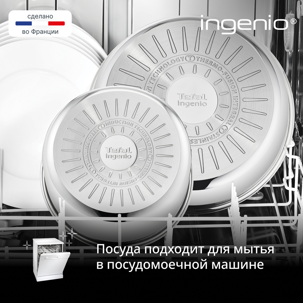 Набор посуды со съемной ручкой 13 предметов Tefal Ingenio Emotion L896SD04