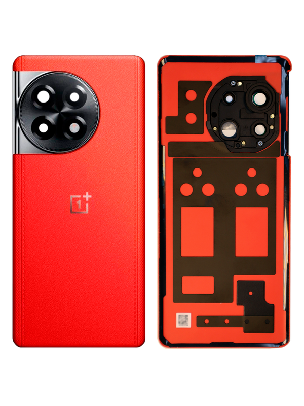 Задняя крышка для OnePlus 11R (PHK110) / Ace 2 (CPH2487) красная (Red) со стеклом камеры
