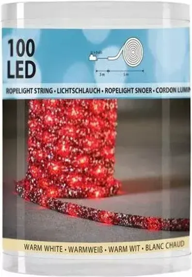 Гирлянда дюралайт Luca Lighting, цвет красный , 100 ламп, 8 функций, 5 м., LUCA (83796)