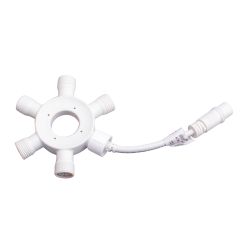 UTC-F90 Y6 WHITE Соединитель для гирлянд серии F90RPO. круговой. 1 вход-5 выходов. Белый. ТМ Uniel