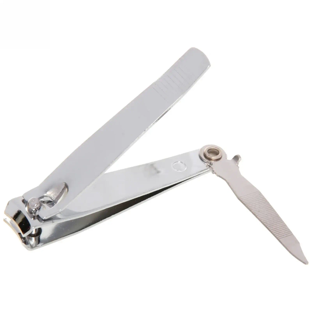 Кусачки для ногтей «Классические» с пилкой, цвет серебро, 7см ( в коробке 12шт)