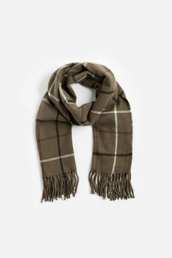 ZARA ШАРФ В КЛЕТКУ, СЕРОВАТО-КОРИЧНЕВЫЙ
