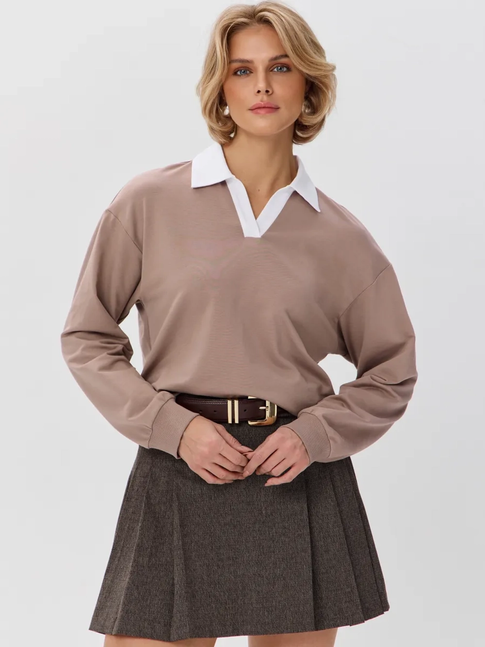 Джемпер с воротником поло