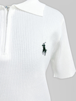 Футболка 0707 трикотажная с молнией и логотипом на груди