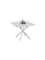 Стол кухонный Белый муар 100(131)х100х75 см