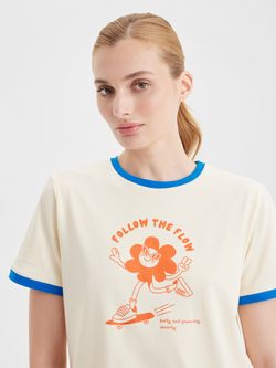 Женская футболка Follow the flow - folly dot.