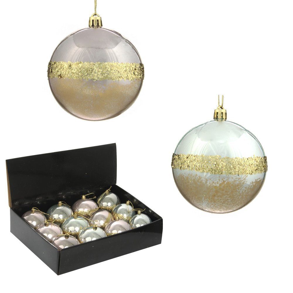 GAEM Набор из 12шт Украшение новогоднее Шар "Золотое кольцо Сатурна", D8 см L35 W26 H9 см D8 см