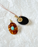 Серьги Nature Bijoux, Surabaya, с раковиной тигровой Ципреи и говлитом, NB25.2-12-90318 (коричневый)