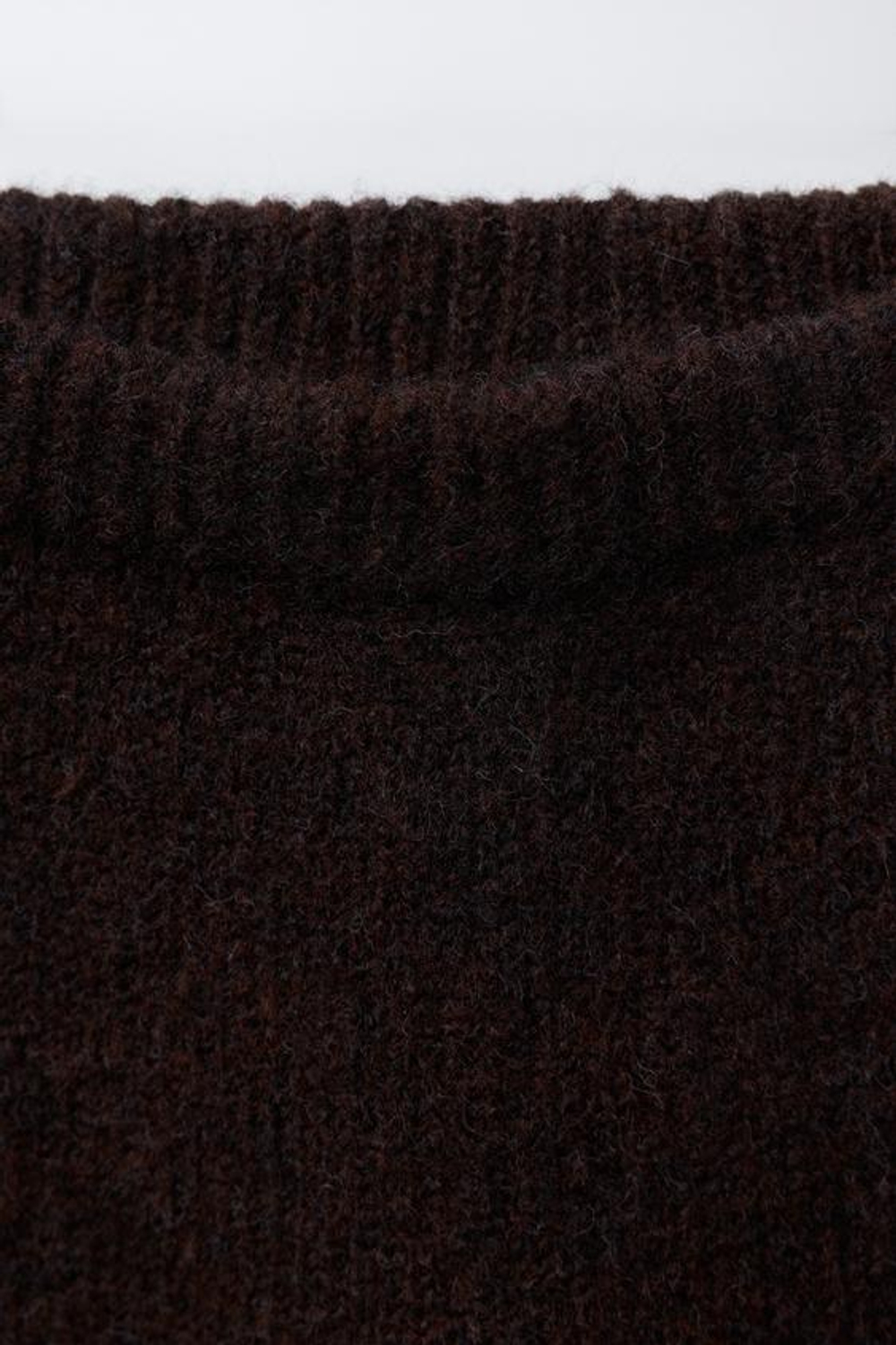 ZARA ТРИКОТАЖНЫЕ ЛЕГИНСЫ С КРУЖЕВОМ, КОРИЧНЕВЫЙ