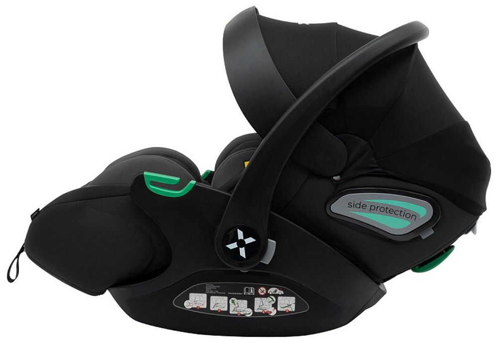 Коляска Agex Prima Pro 3 в 1 с автокреслом i-Safe Black APP626 Black (Черный)