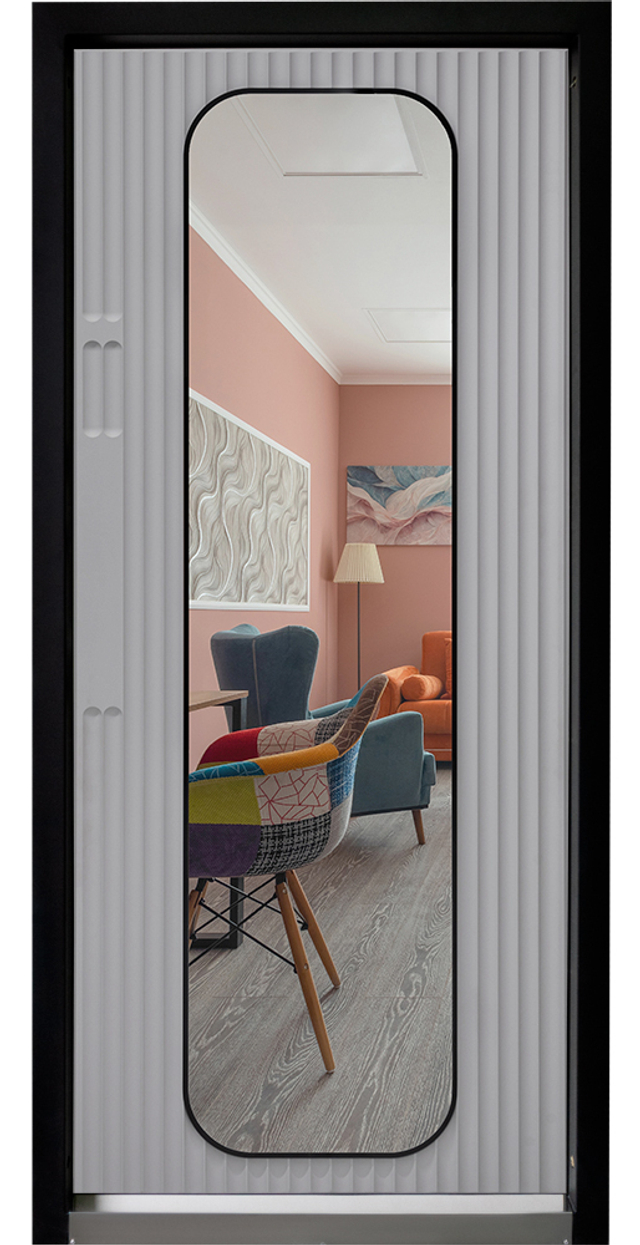 Панель Овал [зеркало] цв. Софт серый 16 мм