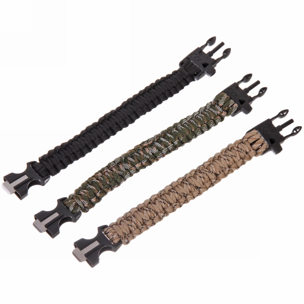 Браслет паракорд для выживания, с огнивом и свистком 18,7*2,4 см
