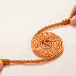 Магнитный плетеный кабель оранжевый для быстрой зарядки 60W, длина 100см (1м) с разъемом Type C на Type C, серия AUTO Series Aluminum от Dux Ducis