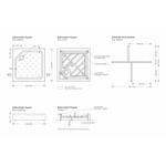 Поддон квадрат  0,9*0,9*0,06 "Universal N"акрил d 90 (каркас+экран) выс.16 см BLACK