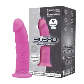 Фаллоимитатор с двойной плотностью SileXD Model 2, 6 дюймов (светится в темноте)